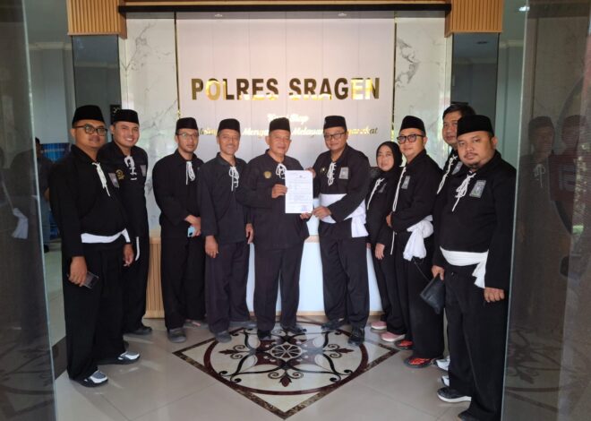 DIDUGA GUNAKAN MEREK/LOGO PSHT KELAS 41 TANPA HAK, SUNANTO LAPORKAN DUA PENGURUS PSHT KE POLRES SRAGEN
